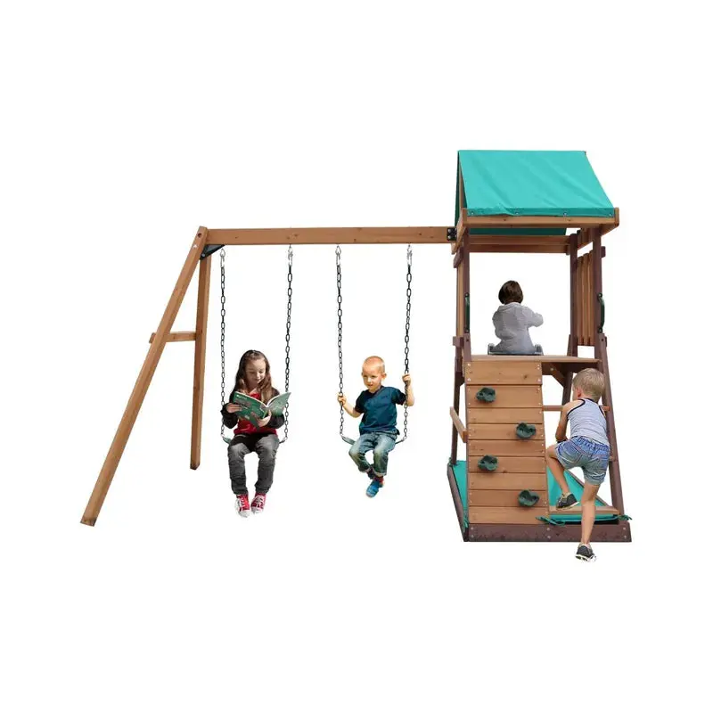 Mount Peak - Matterhorn Swing Set & Playhouse - MP76139
