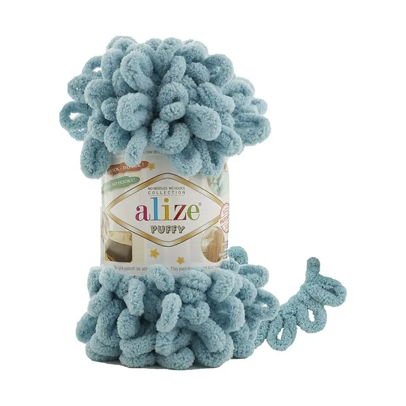 414 MICRO POLY YARN 100G L. BLUE-ALIZE/PUFFY FINE