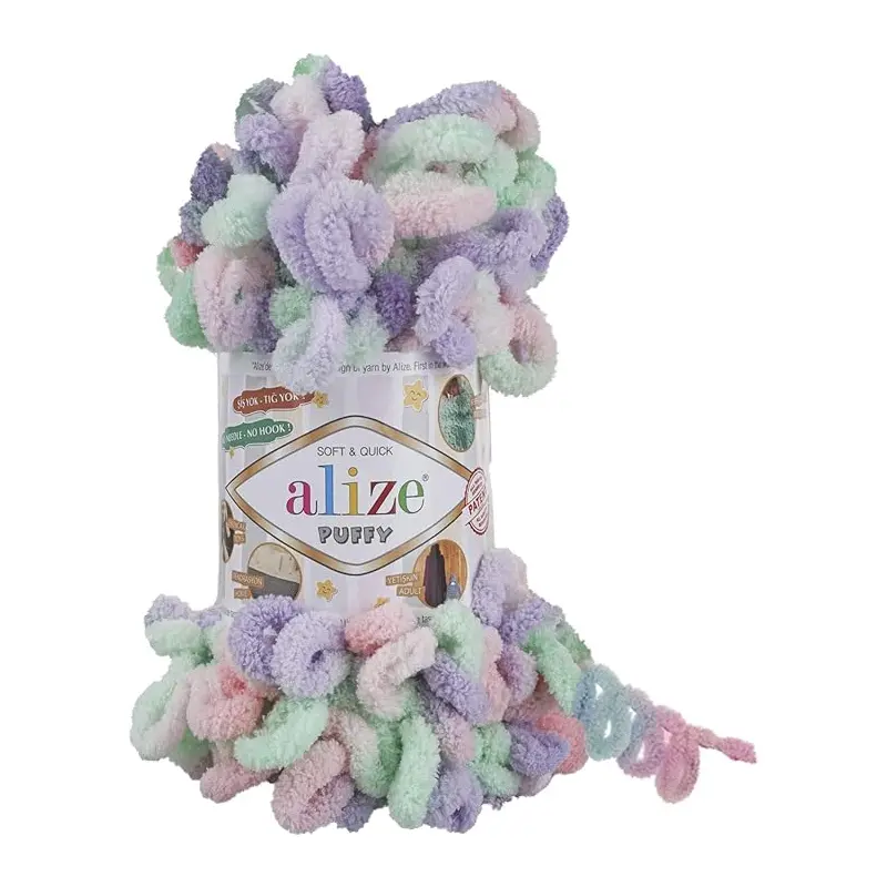 5938 MICRO POLY YARN 100G-ALIZE/PUFFY COLOR