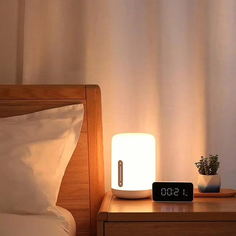 Xiaomi Mi Smart Bedside Lamp 2, Colorful Bedside Table Light Lamp Bluetooth WiFi Touch APP Control - White | MJCTD02YL