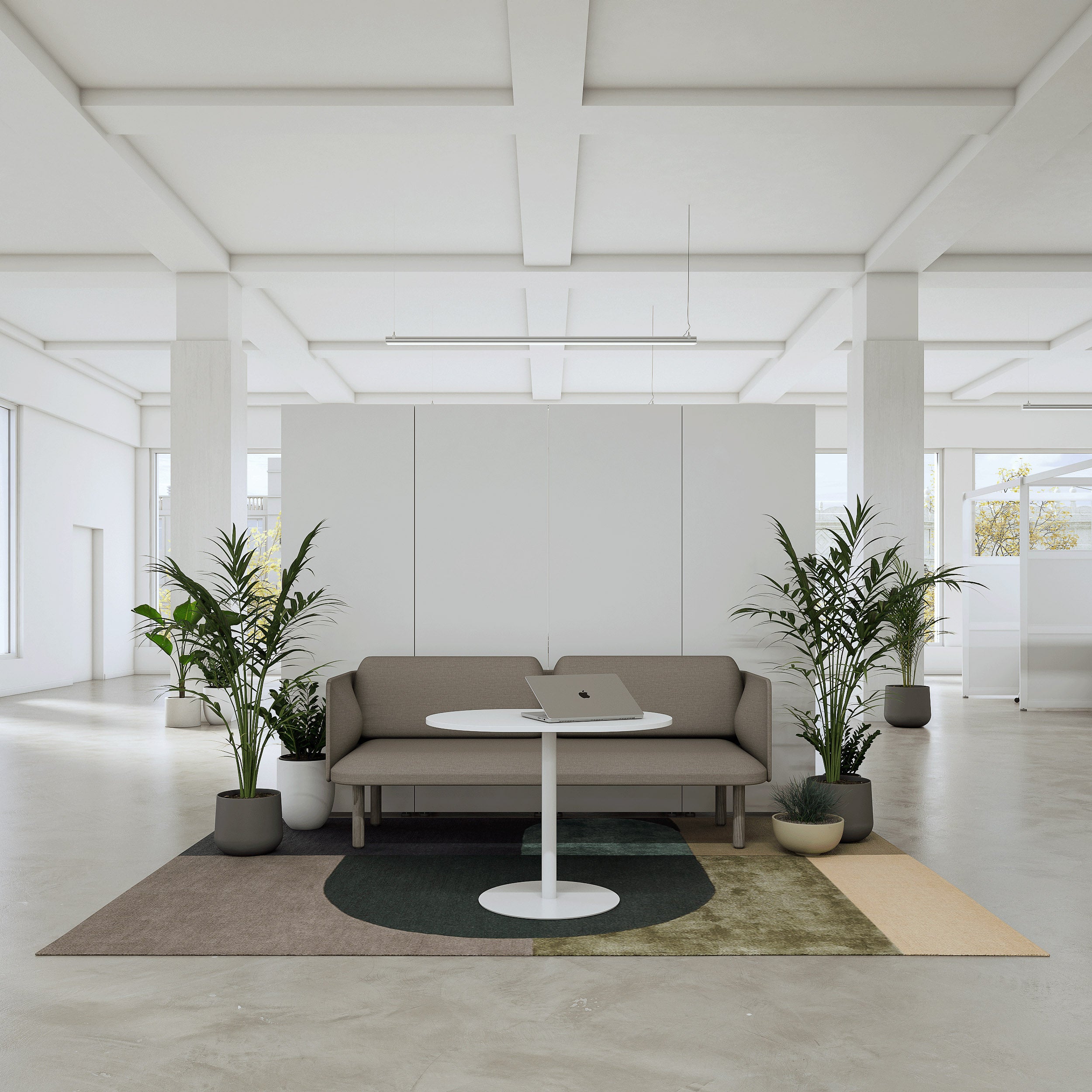 White Tucker Lounge Table, 25"h