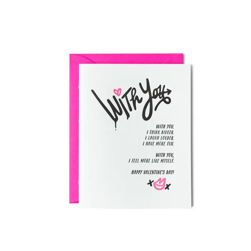 With You Valentine's Day Card