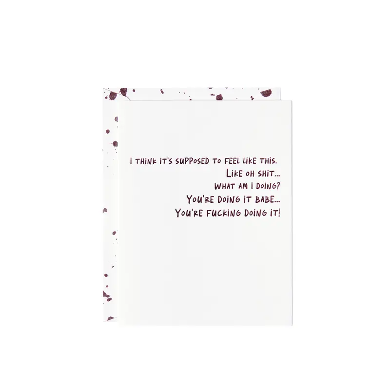 You're Fucking Doing It - Congrats Card - Bella Hall X Paper Epiphanies