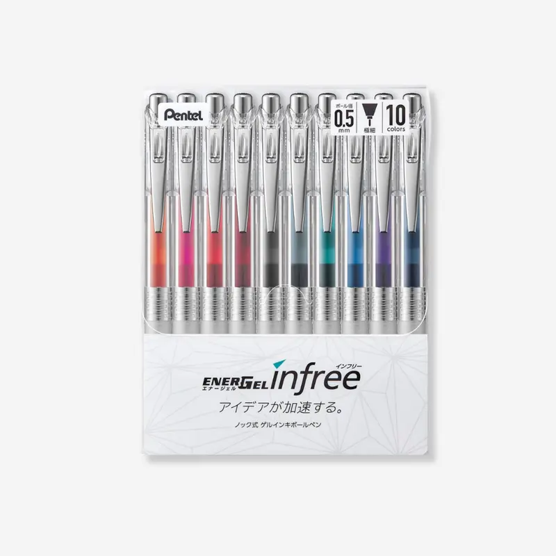 Pentel Energel Infree Gel Pen (Set of 10)