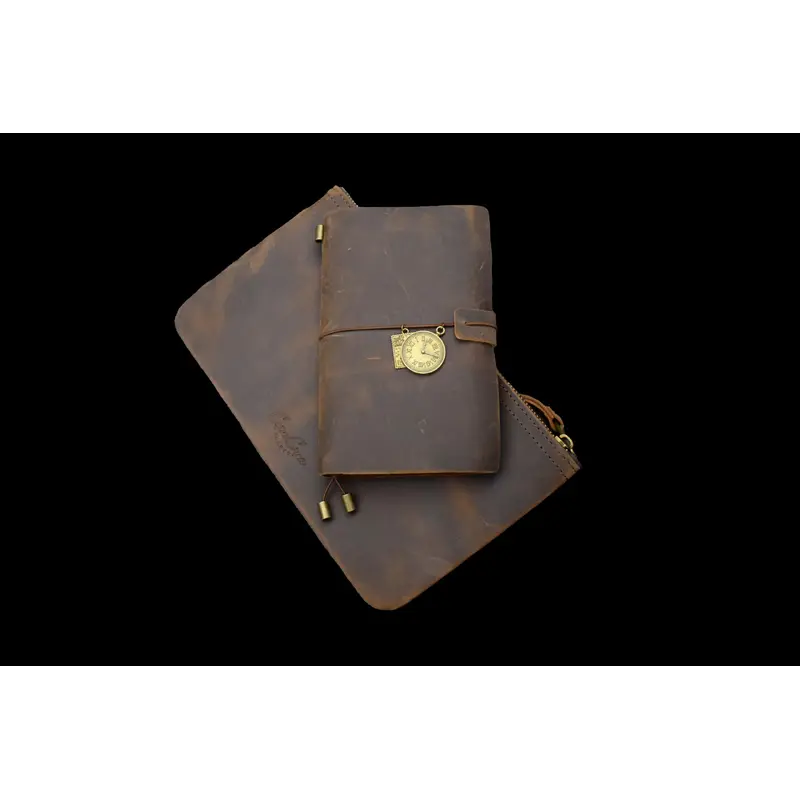 Traveler's Leather Set - Vintage Brown