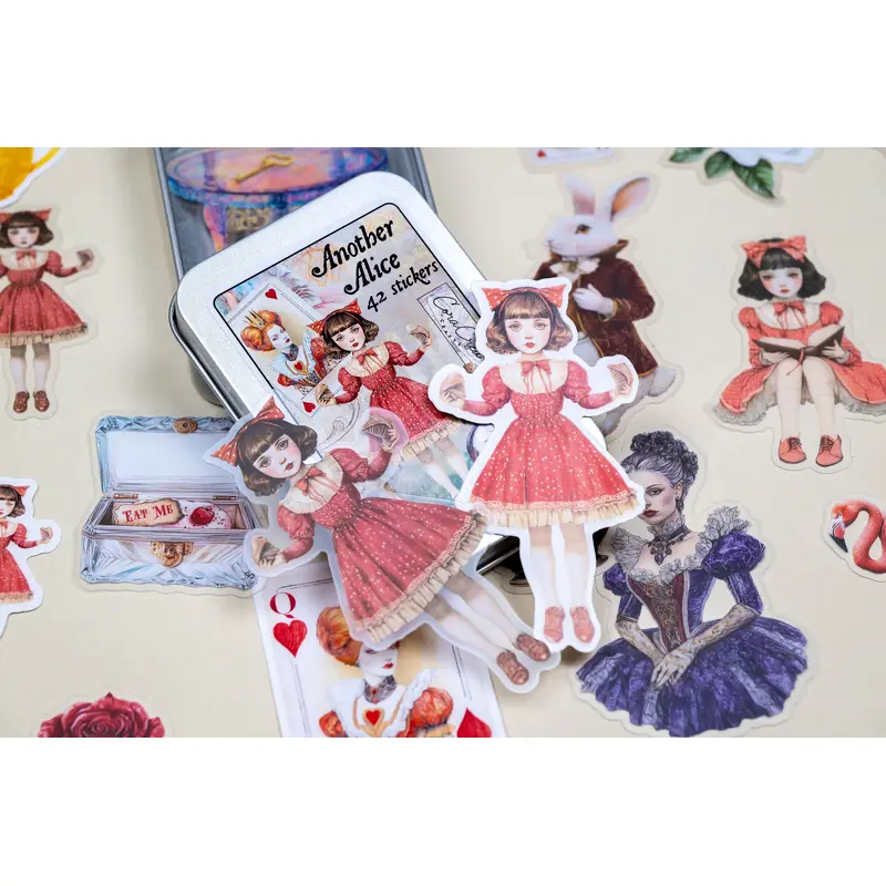 Another Alice Sticker Tin Box