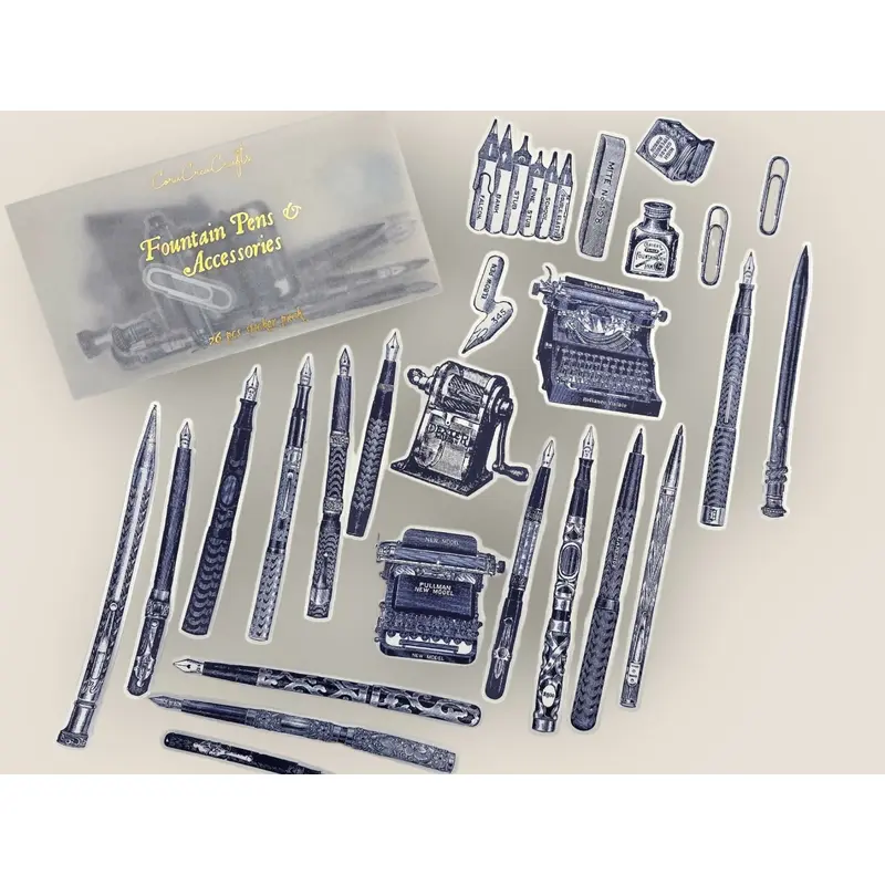 Fountain Pens Clear Stickers