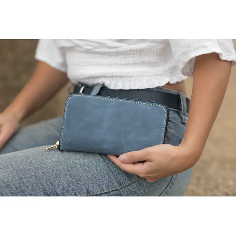 Zipper Wallet  Blue