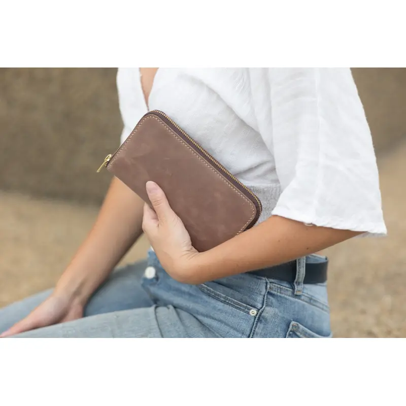 Zipper Wallet  Chocolate