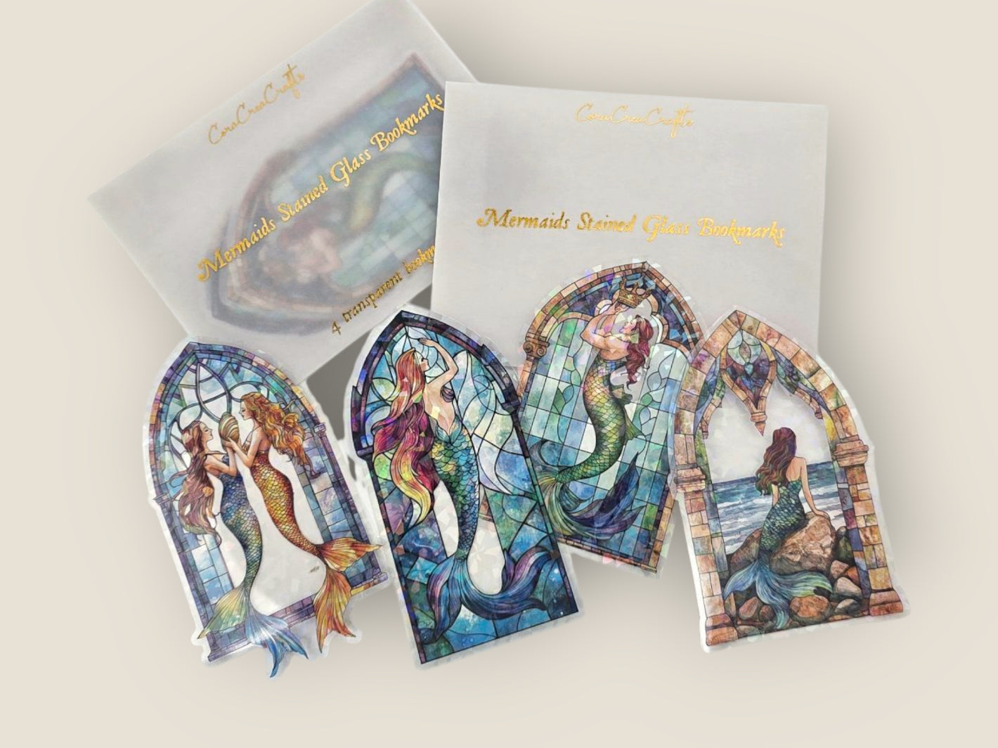 Mermaid Stained Glass Bookmarks