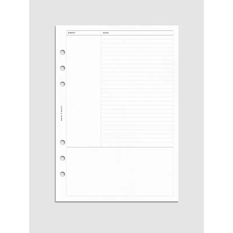 Cornell Style Note Inserts | 2nd Edition