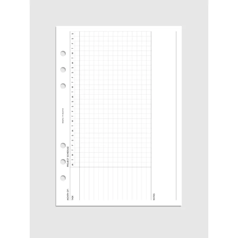 Gantt Chart Planner Inserts | Refreshed Layout
