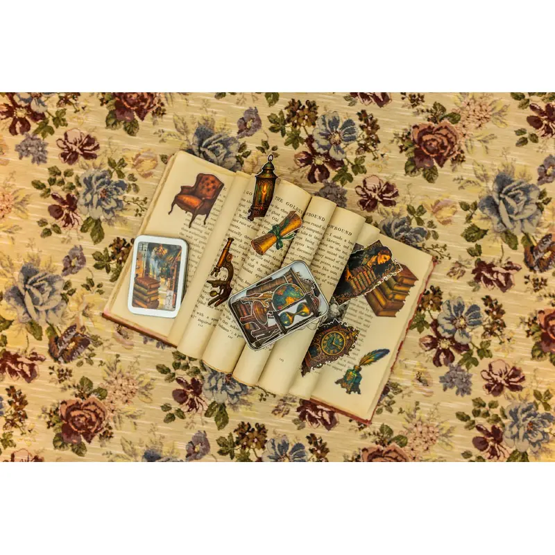 Library Sticker Tin Box