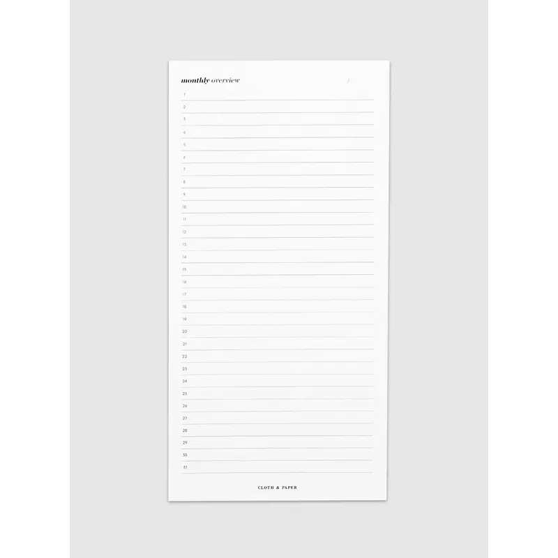 Monthly Notepad