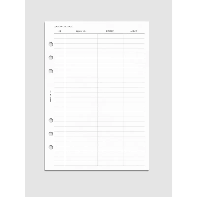 Purchase Tracker Inserts