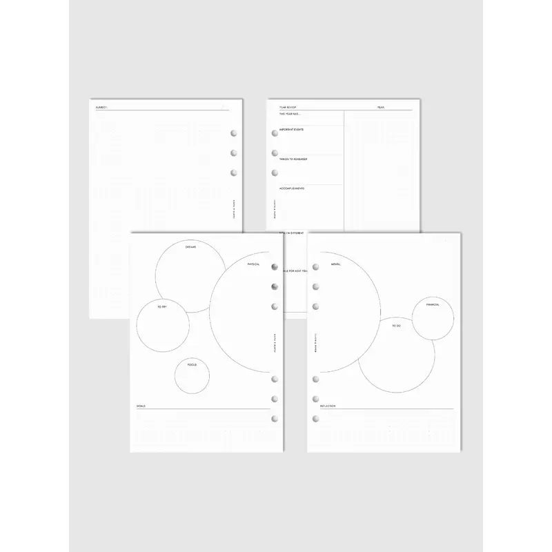 Vision Board Planner Inserts