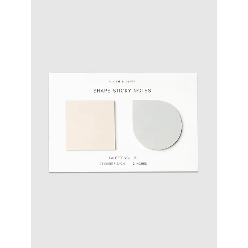 Last Call | Shape Sticky Note Set | Square & Drop | Crpe & Earl Grey