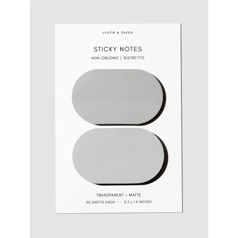 Mini Oblong Sticky Note Set | Ristretto