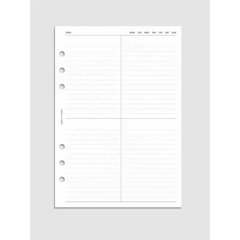 Quad Lined Planner Inserts