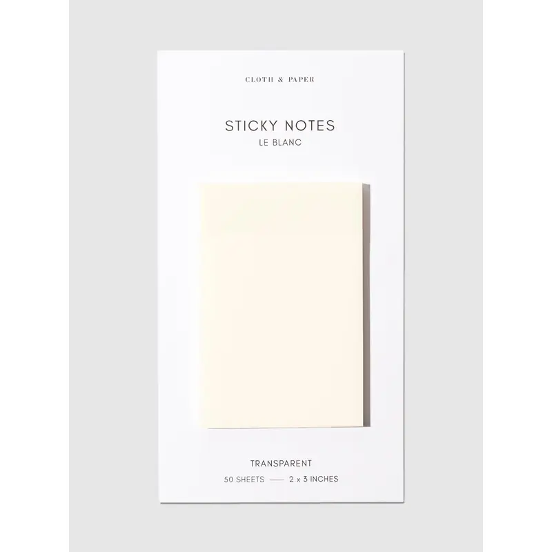 Transparent Rectangular Sticky Notes | Le Blanc | 2x3
