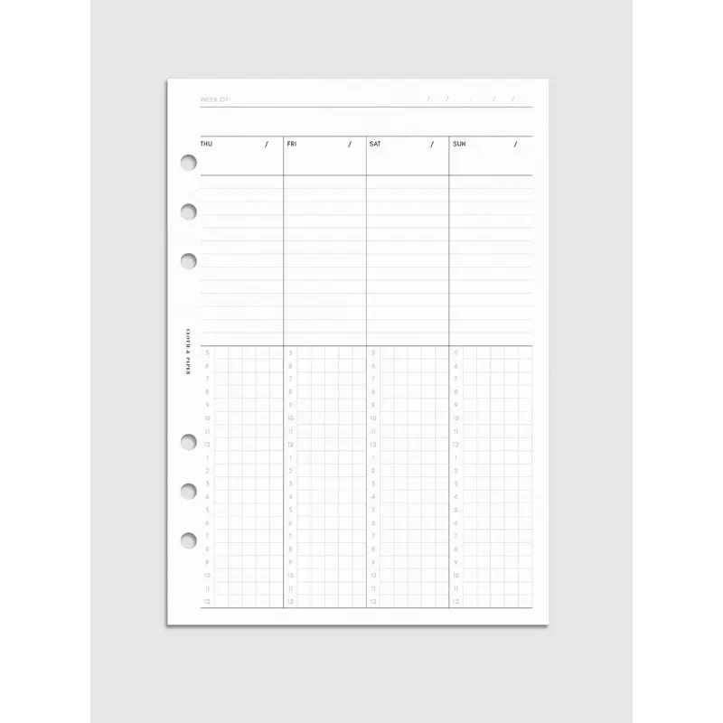Weekly Schedule Planner Inserts | Monday Start