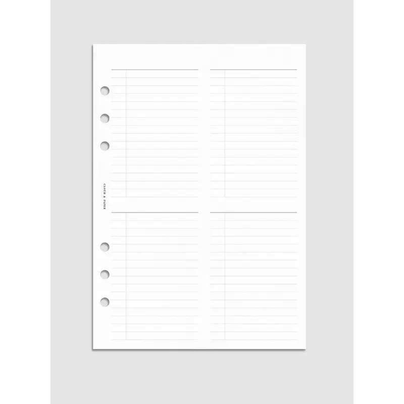 Checklist Planner Inserts