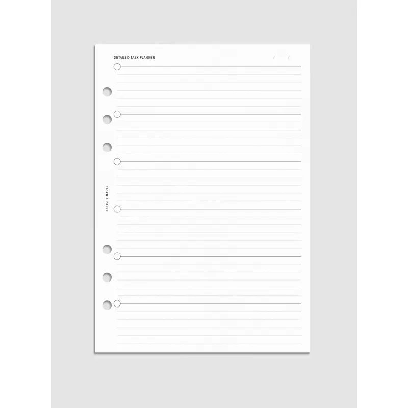 Detailed Task Planner Inserts