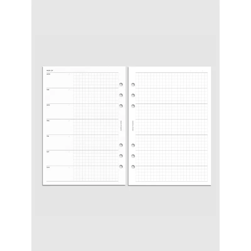 Hobonichi Style Weekly Layout Planner Inserts