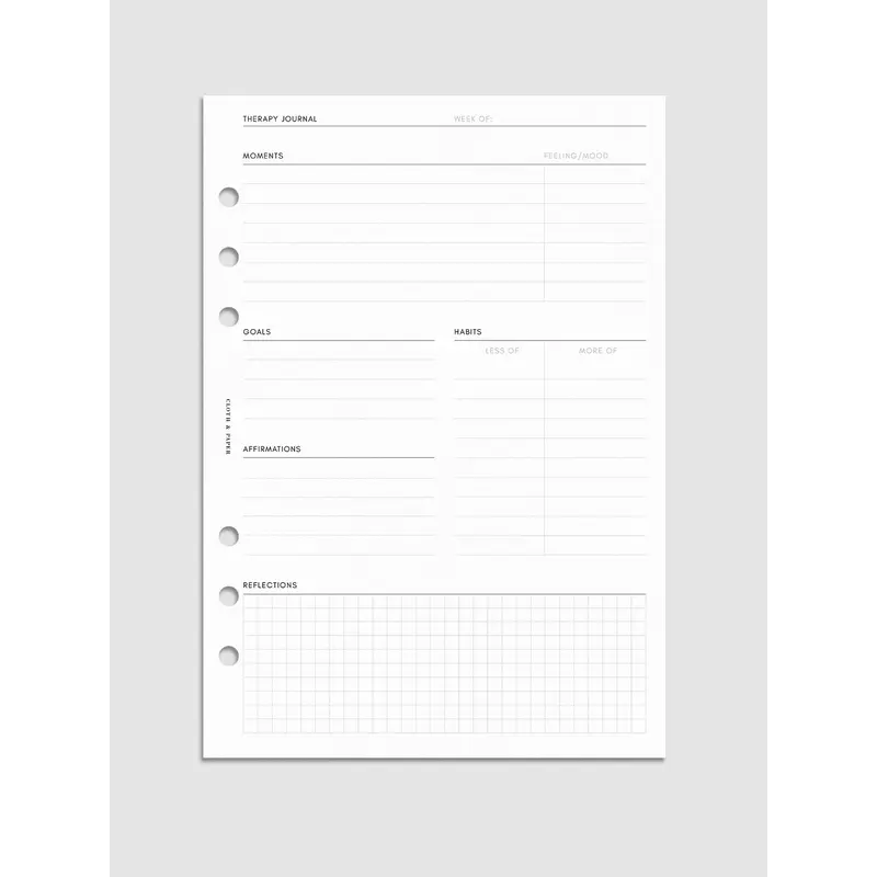 Therapy Planner Inserts