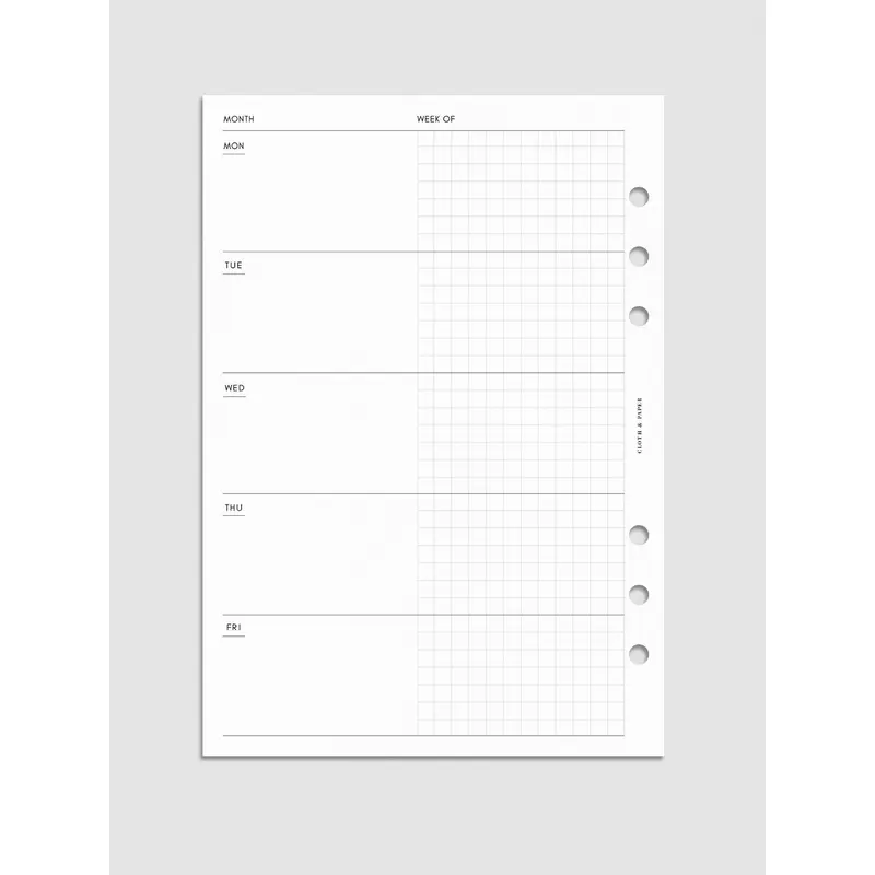 Undated Horizontal Weekly Inserts | Refreshed Layout