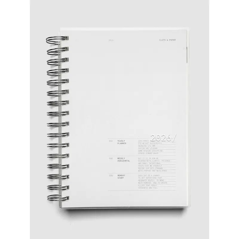 2026 Weekly Horizontal Notebook | Monday Start | A5 Spiral