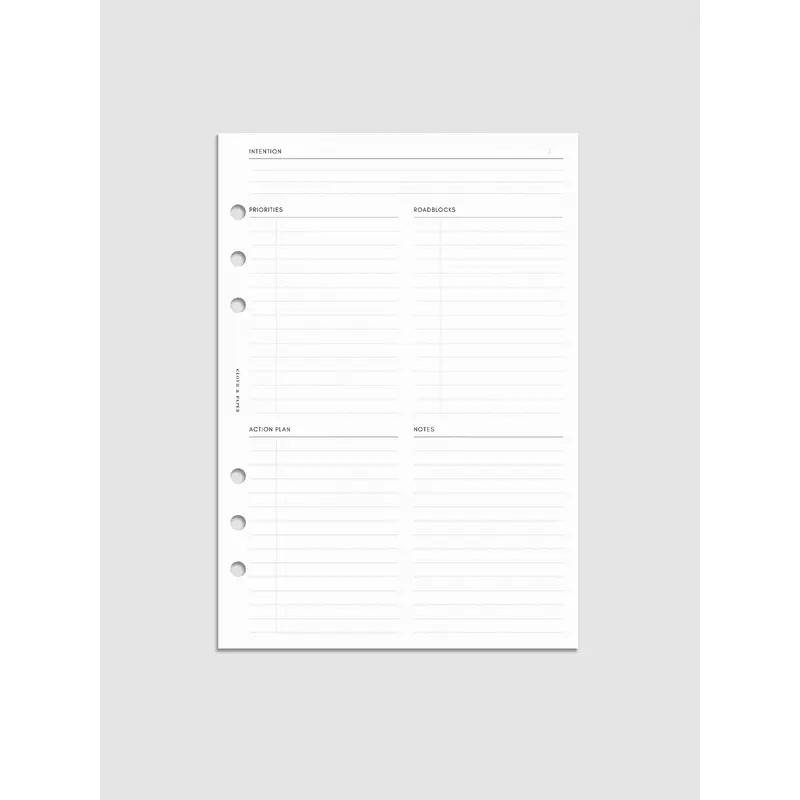 Daily Intention Planner Inserts