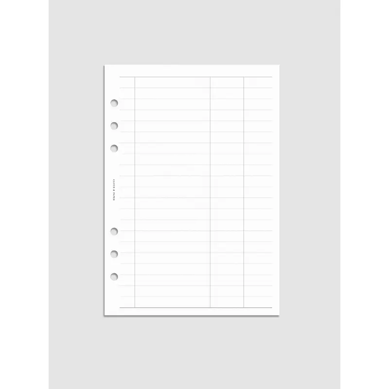 Tracker Planner Inserts