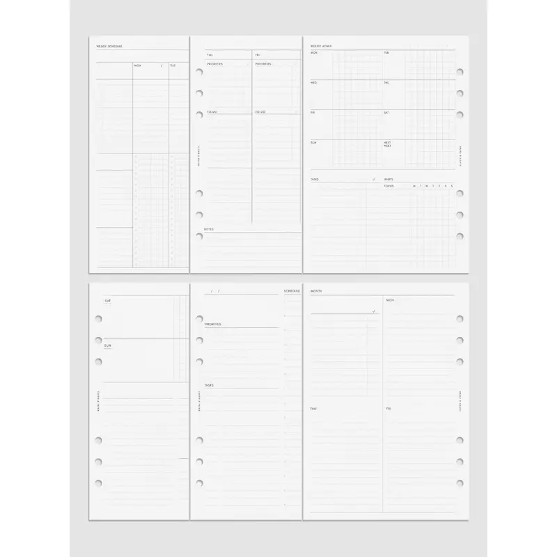 Undated Planner Insert Sampler